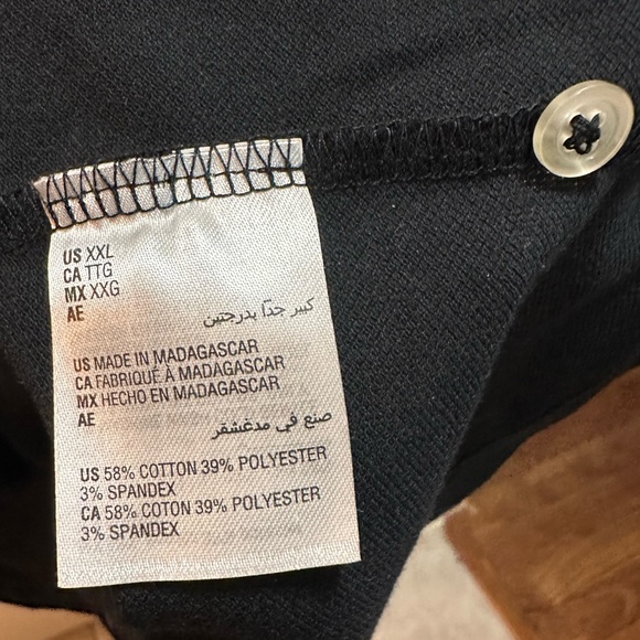 Club Room s/s polo shirt XXL Black 58% Cotton/ 39% Polyester/ 3% spandex - Picture 10 of 15